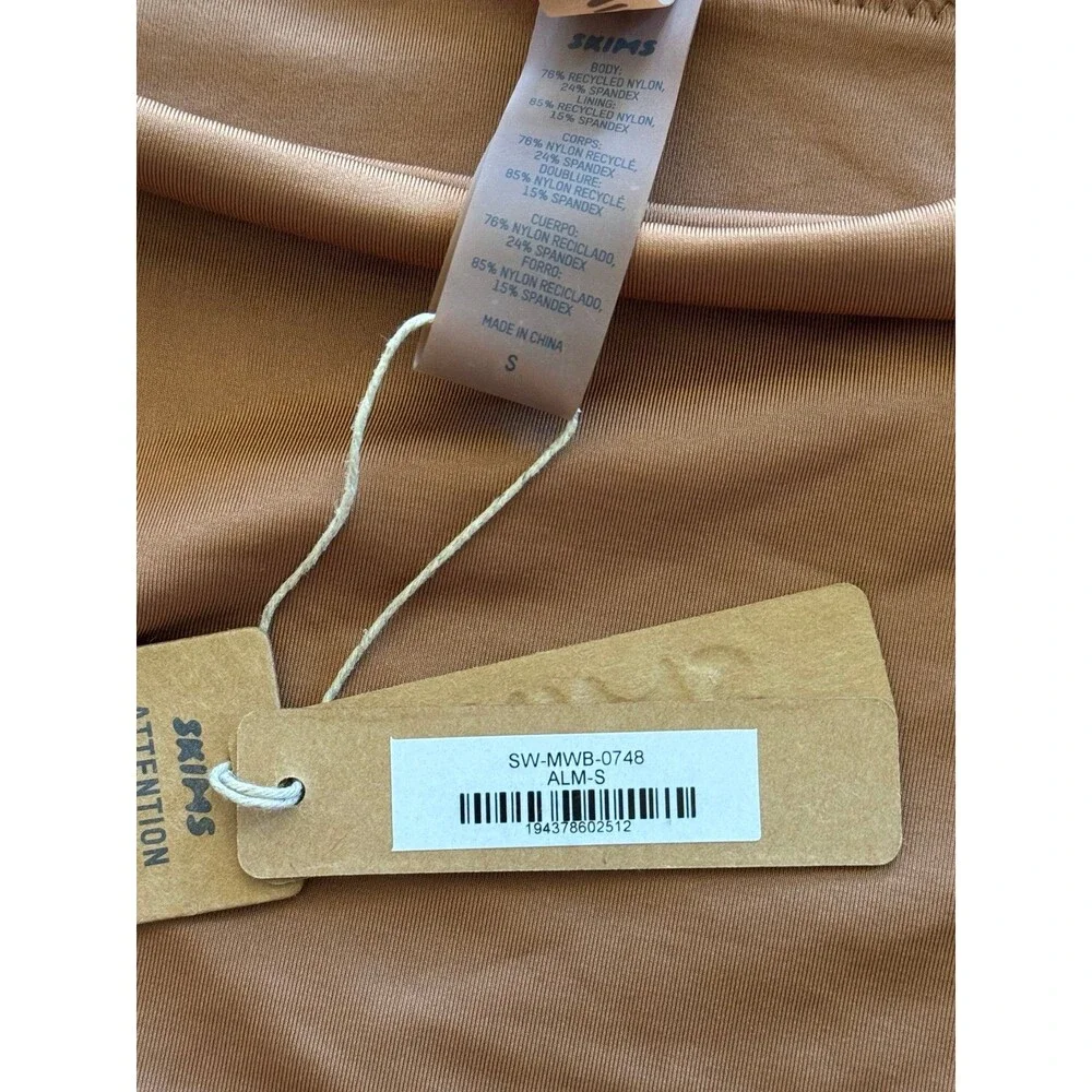 Skims Swim Mid Waist Bottom Almond Size Small